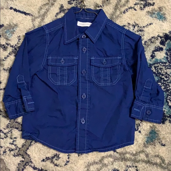 Pumpkin Patch Cobalt Blue Button up shirt - Picture 2 of 5